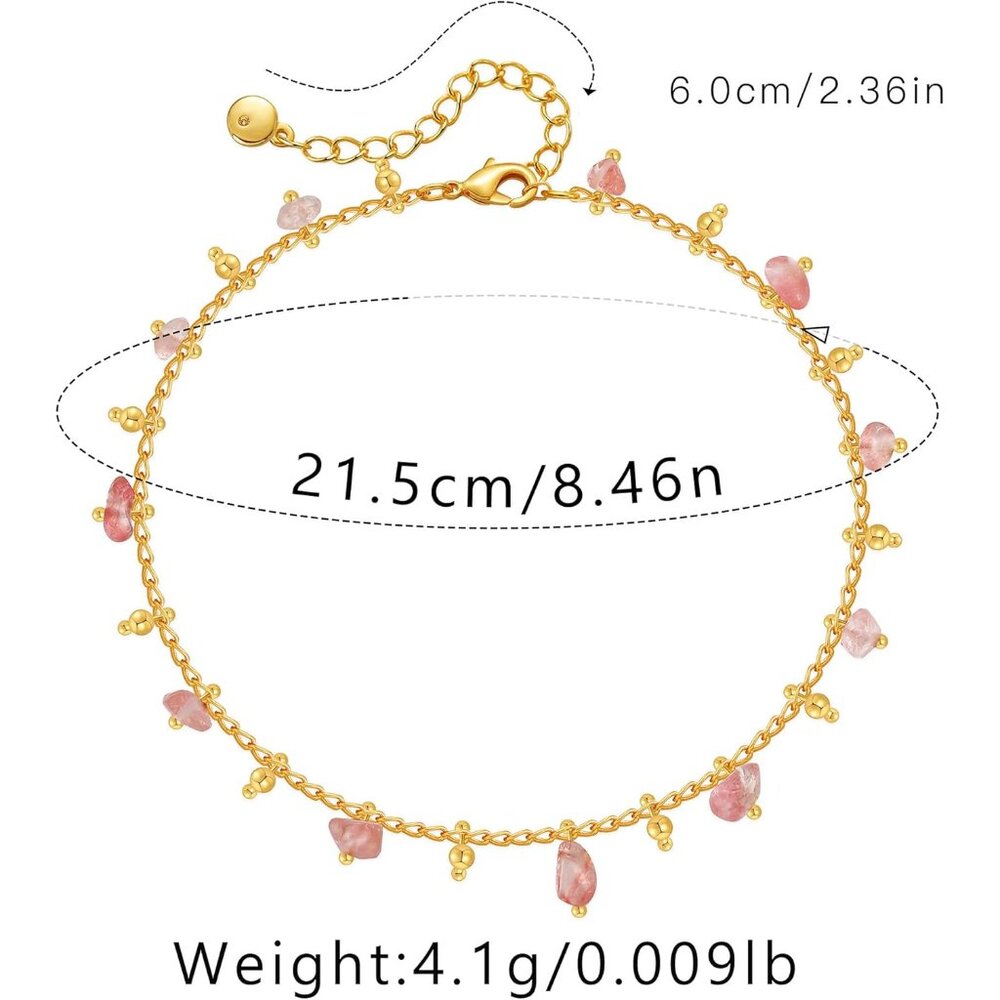 18k Gold Plated Anklet Ankle Bracelets for Women - Picture 5 of 5